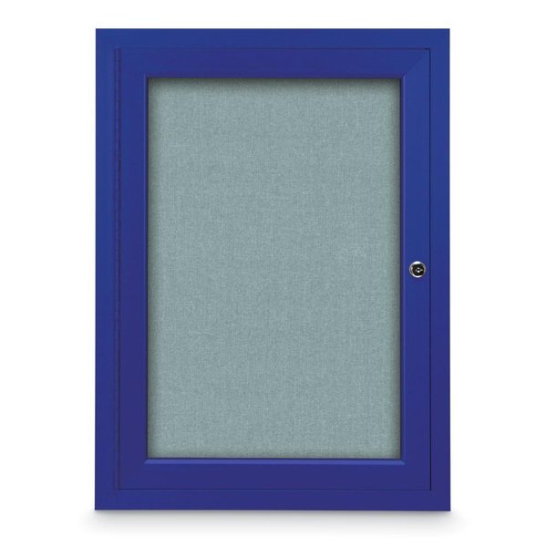 United Visual Products Drop-In Shadowbox, 24"x36", Light Oak/Blue UVSB2436-LTOAK-BLSPRU